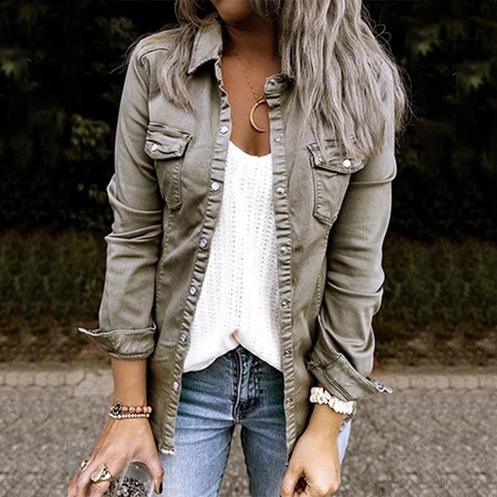 Arya - Lightweight Denim Shirt Jacket